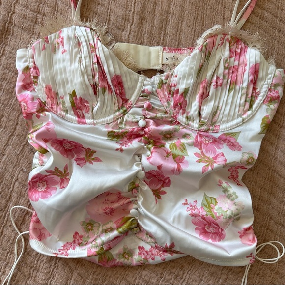Victoria’s Secret x For Love & Lemons Melrose Pleated Bra Tank Top Corset: XS BC - Picture 8 of 12